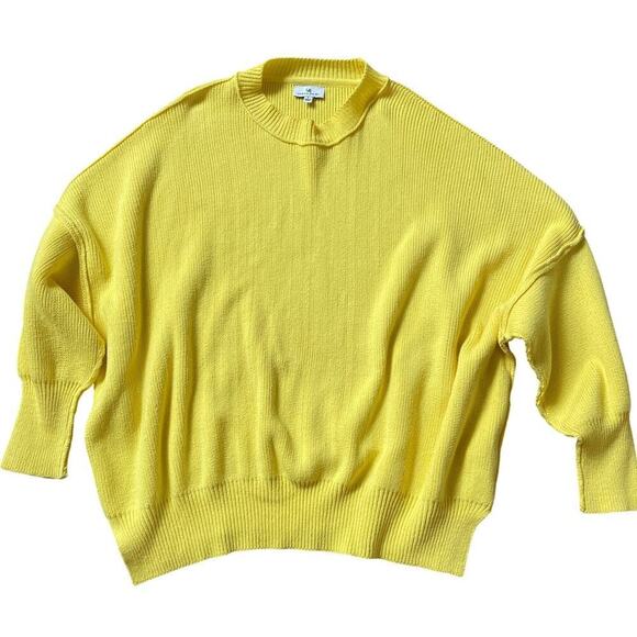 Urban Daizy Oversized Knit Sweater | Soft Cotton Blend, Daffodil Yellow, L NWOT - Picture 1 of 5